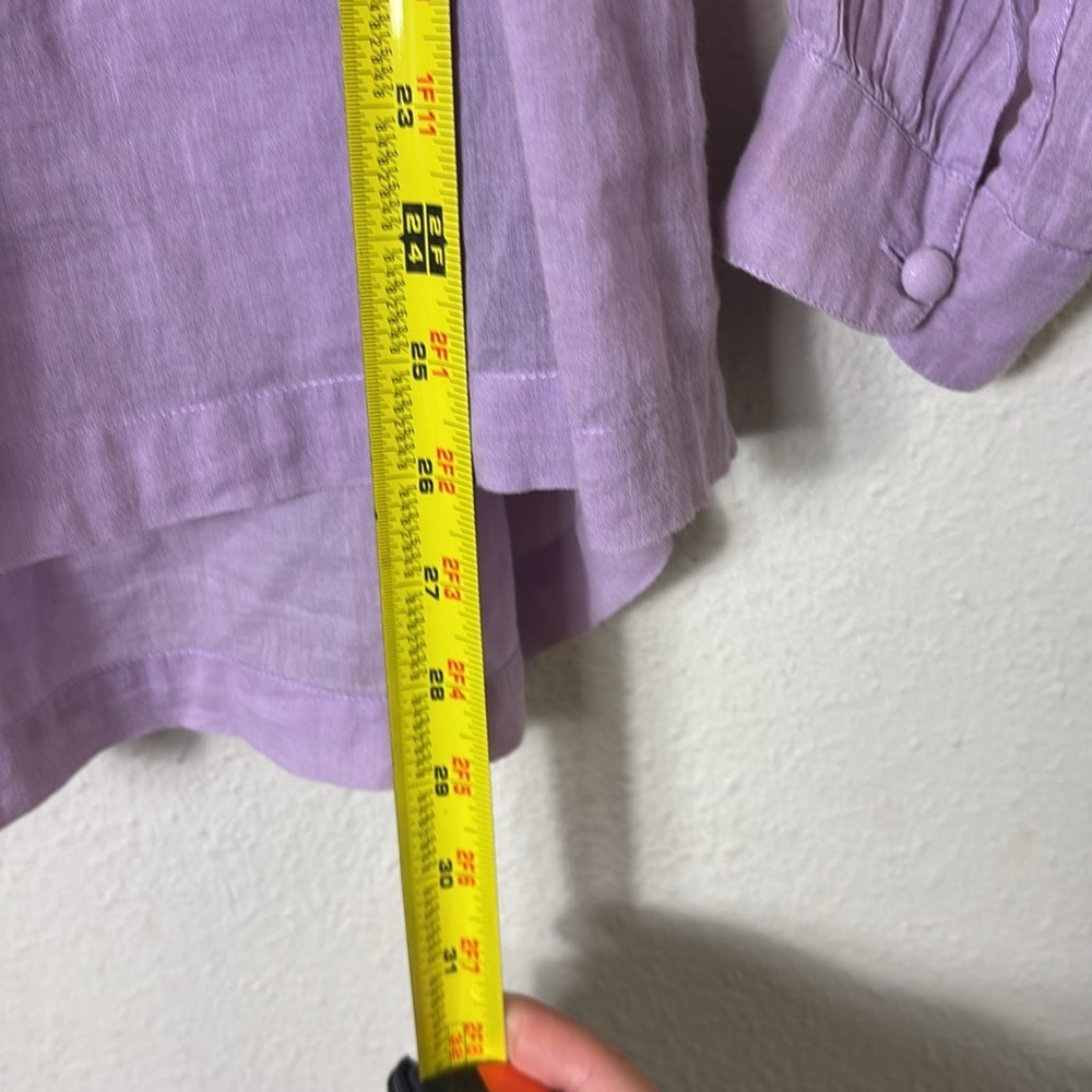 Future Primitive Lilac Half Button Down Long Slee… - image 8